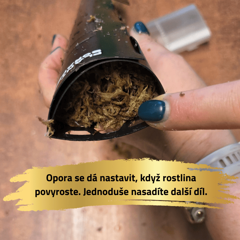 Mechová opora exclusive matná M 35 cm s mechem a zip páskou