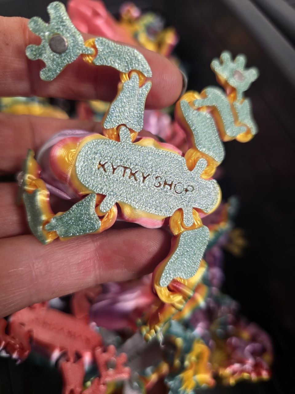 S Žába magnetická 3D tisk letní kolekce žlutá