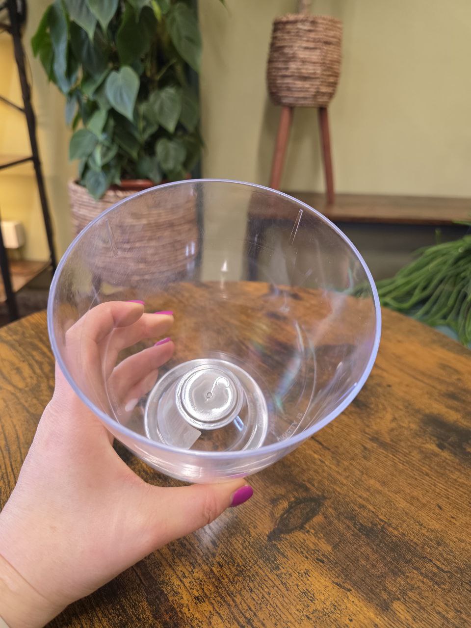 Obal průhledný s drenáží plast 13 cm