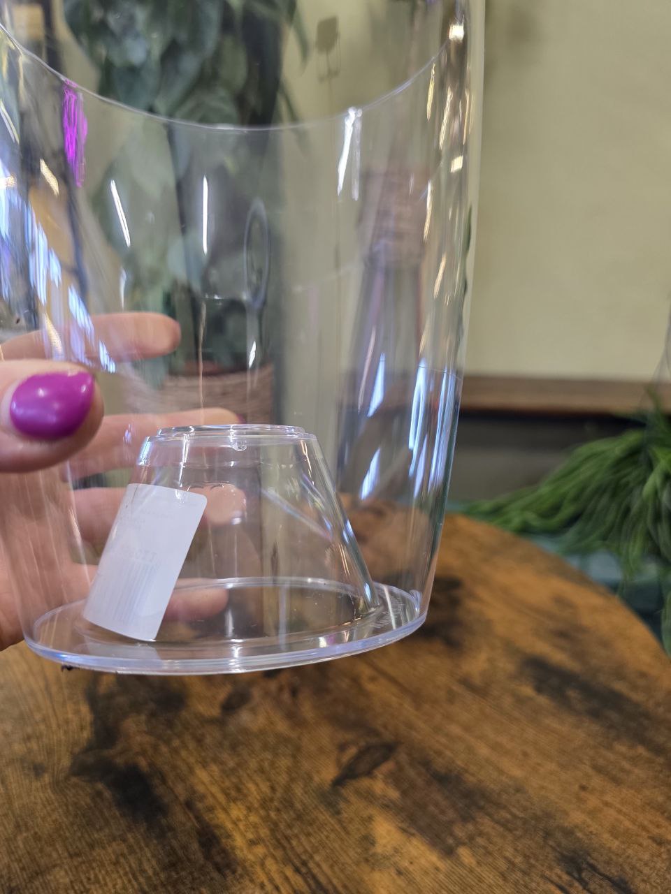 Obal průhledný s drenáží plast 13 cm