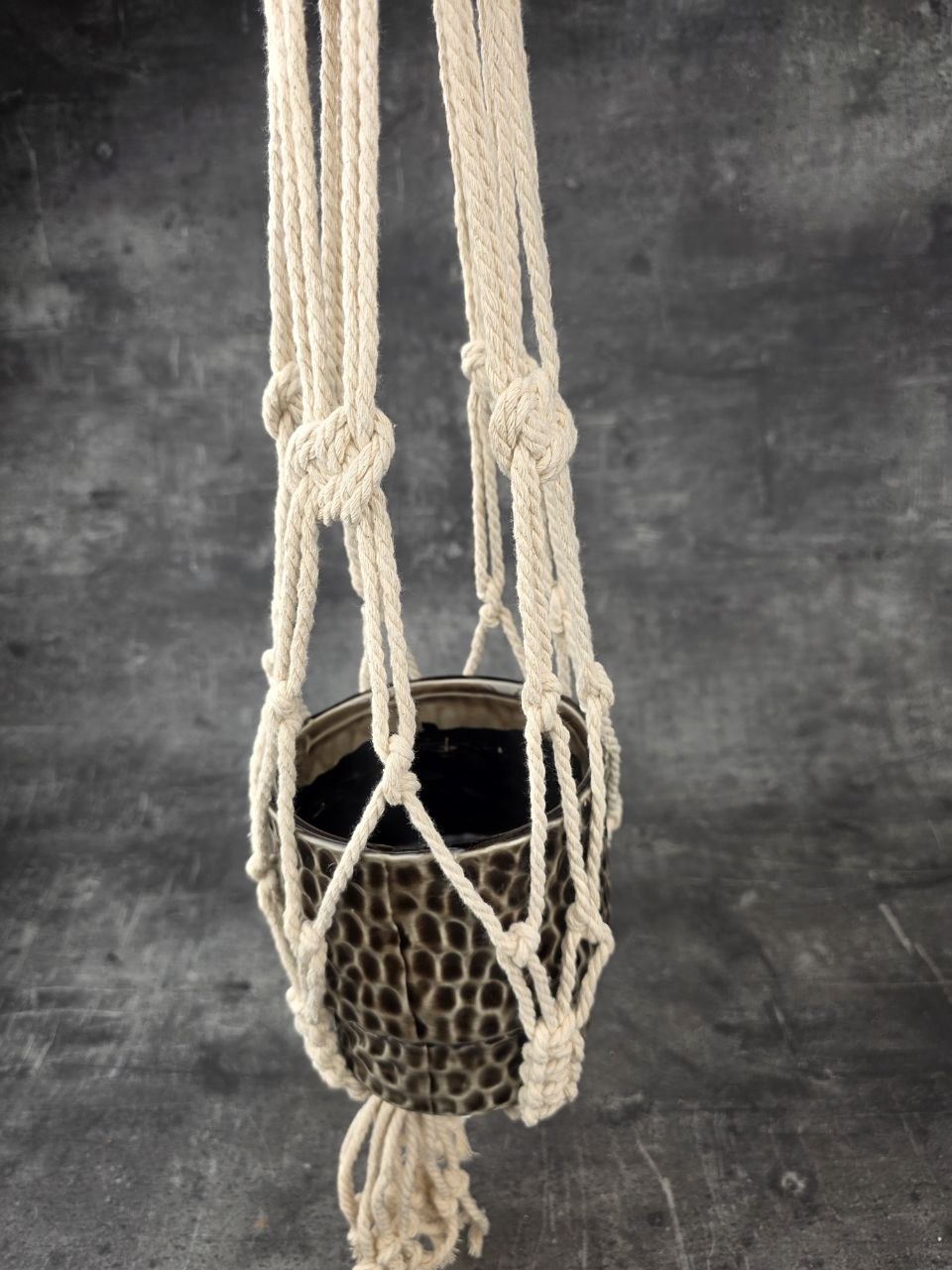 Macrame závěs krémový