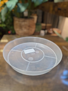Podmiska plastová čirá, hladká 14 cm