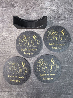 Podtácek 3D tisk motiv "Kafe je moje hnojivo"